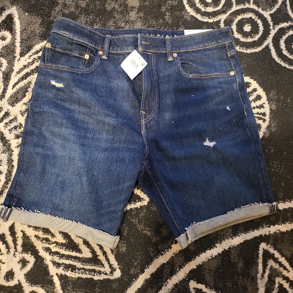 Men's Blue Denim Shorts